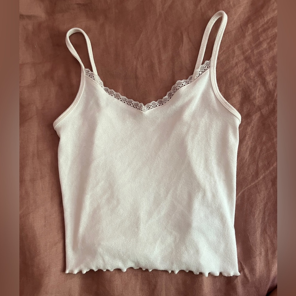 Pretty white lace camisole